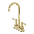 Kingston Brass KB492ACL American Classic 2-Handle High-Arc Bar Faucet, Polished Brass KB492ACL